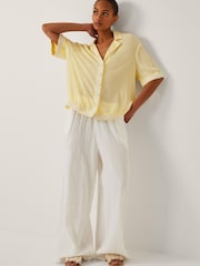 Monsoon Yellow Sienna Ricrac Short Sleeve Shirt - Image 5 of 5