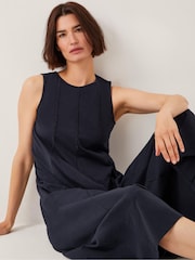 Monsoon Blue Tate Embroidered Trim Jersey Midi Dress - Image 4 of 4