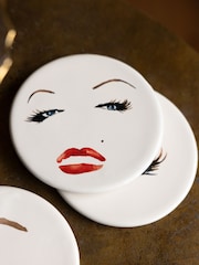 Rockett St George Set of 4 Cream Marilyn Monroe Coasters - Image 4 of 5