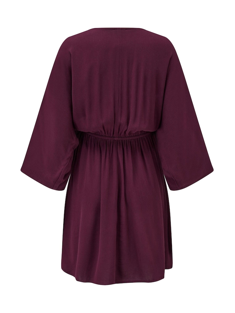Pour Moi Red Crinkle O Ring Woven Beach Cover-Up - Image 4 of 4 Pour Moi Red Crinkle O Ring Woven Beach Cover-Up - Image 4 of 4