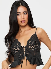 Ann Summers Black Intense Desire Satin Cami Set - Image 3 of 7