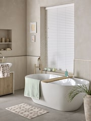 White Venetian Faux Wood Blind - Image 3 of 5