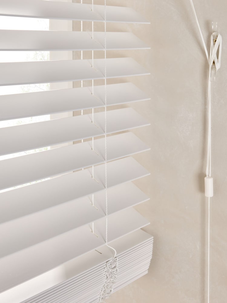 White Venetian Faux Wood Blind - Image 5 of 5