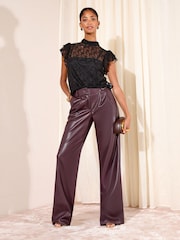 Friends Like These Black High Neck Lace Top - Image 3 of 4