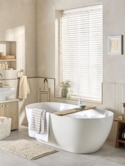 White Venetian Faux Wood Blind - Image 3 of 4