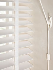 White Venetian Faux Wood Blind - Image 4 of 4