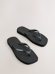 Czarny - smALLSAINTS Square Toe Flip Flops - Obraz 1 z 5