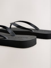 Czarny - smALLSAINTS Square Toe Flip Flops - Obraz 5 z 5