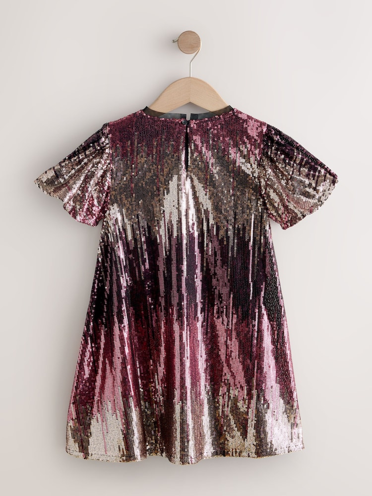 next pink sequin dress Buy Pink/Gold Sequin Sparkle Party Dress (3-16yrs) from the Next UK online shop