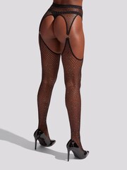 Ann Summers Black Diamante Fishnet Crotchless Tights - Image 2 of 3