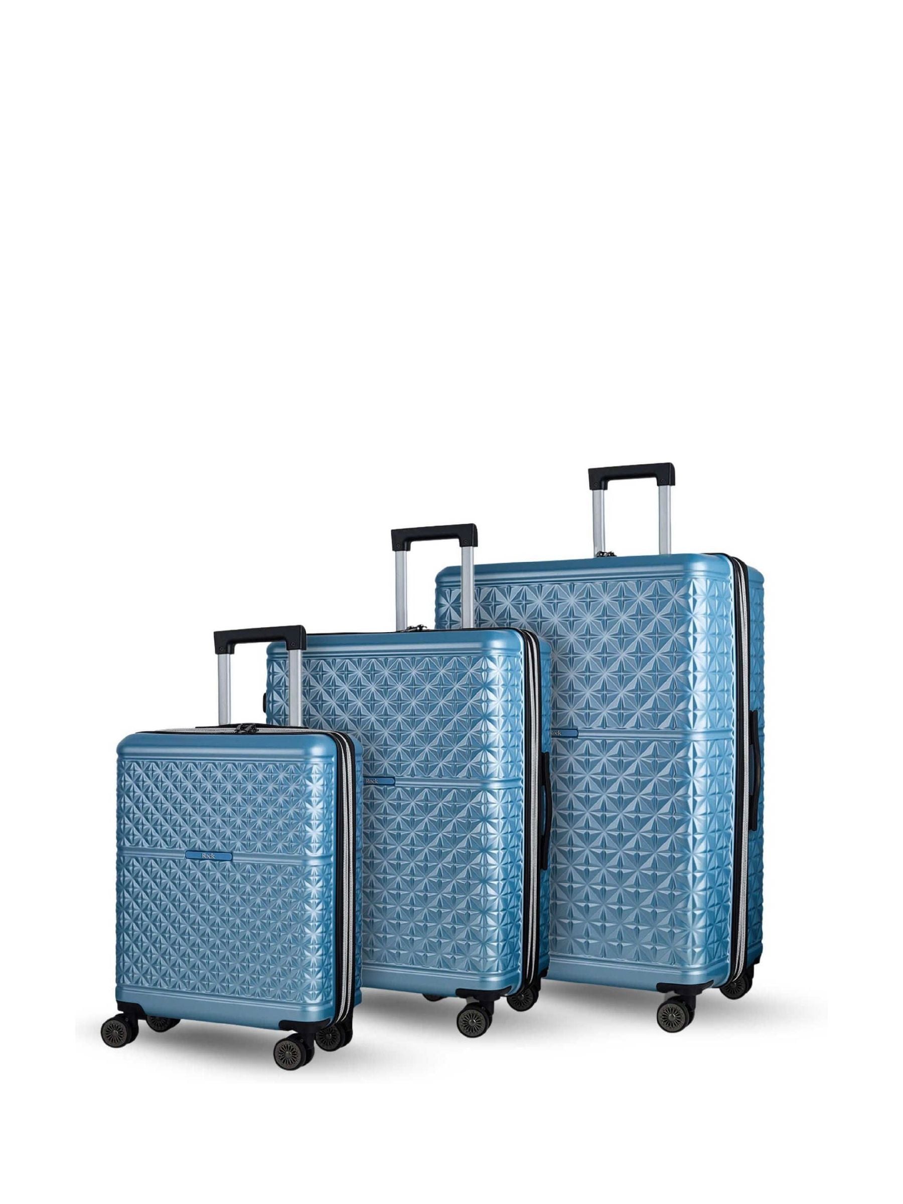 Rock Luggage Men's Blue Maya Suitcases Set 3 Piece - Image 1