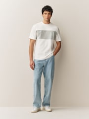 Ecru - T-Shirt in Blockfarben - Bild 3 von 7