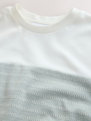 Ecru - T-Shirt in Blockfarben - Bild 6 von 7