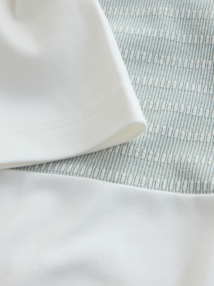 Ecru - T-Shirt in Blockfarben - Bild 7 von 7