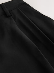 שחור - מכנסיים בגזרה רחבה - תמונה 8 מתוך 8