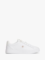 Tommy Hilfiger White Essential Elevated Cupsole Sneakers - Image 1 of 8