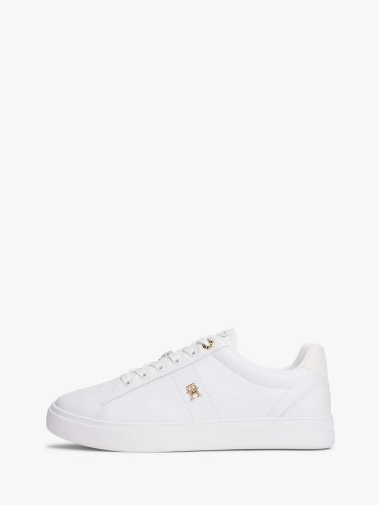 Tommy Hilfiger White Essential Elevated Cupsole Sneakers - Image 2 of 8