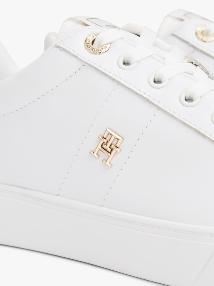 Tommy Hilfiger White Essential Elevated Cupsole Sneakers - Image 8 of 8