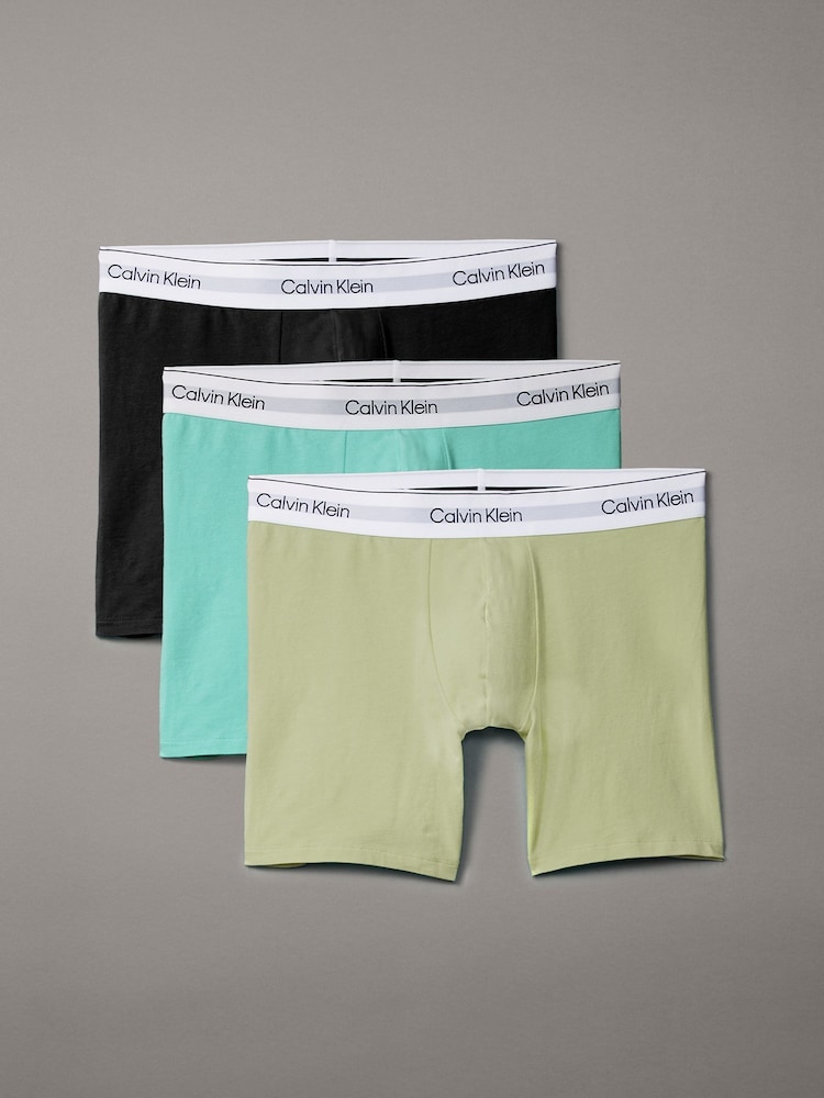Calvin Klein Black Icon Cotton Stretch Boxers Briefs 3 Pack - Image 1 of 5 Calvin Klein Black Icon Cotton Stretch Boxers Briefs 3 Pack - Image 1 of 5