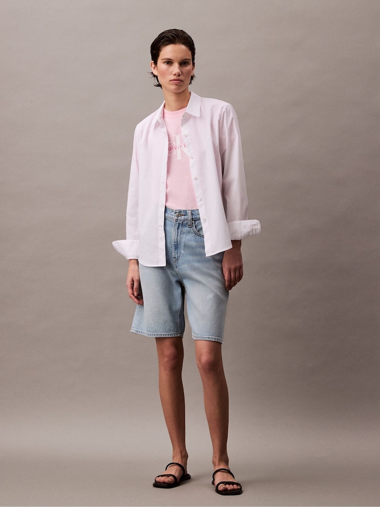 Calvin Klein Pink Monogram Logo T-Shirt - Image 6 of 6