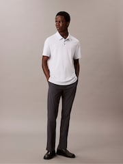 Calvin Klein Blue Pima Cotton Polo Shirt - Image 3 of 5