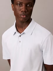 Calvin Klein Blue Pima Cotton Polo Shirt - Image 5 of 5