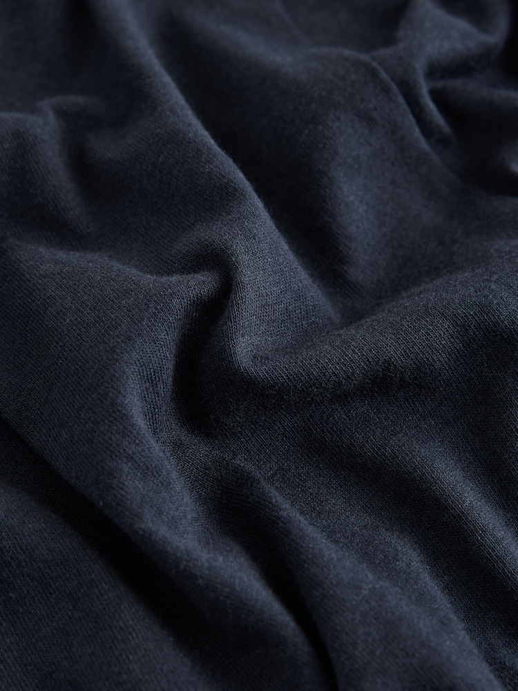 Navy Blue Jersey V-Neck jumpsuit - Image 7 of 7