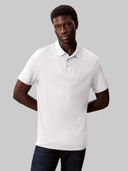 Calvin Klein White Pima Cotton Polo Shirt - Image 1 of 4
