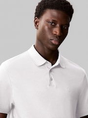 Calvin Klein White Pima Cotton Polo Shirt - Image 4 of 4