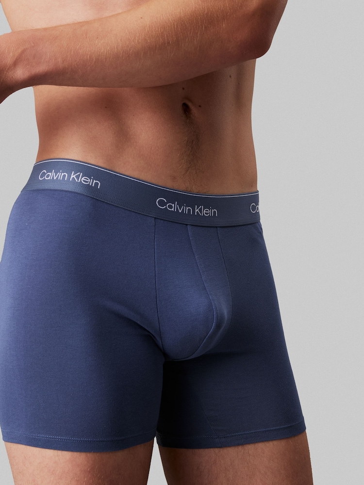 Calvin Klein White Icon Cotton Stretch Boxers Briefs 3 Pack - Image 5 of 5