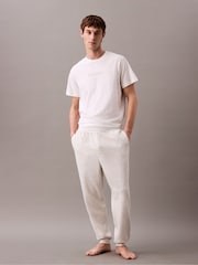 Calvin Klein Grey Icon Cotton Terry Lounge Joggers - Image 1 of 5