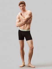 Calvin Klein Blue Icon Cotton Stretch Boxers Briefs 3 Pack - Image 2 of 5