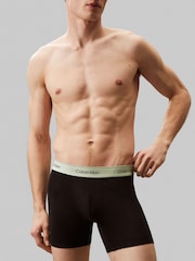Calvin Klein Blue Icon Cotton Stretch Boxers Briefs 3 Pack - Image 4 of 5