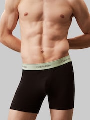 Calvin Klein Blue Icon Cotton Stretch Boxers Briefs 3 Pack - Image 5 of 5