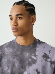 Grey Tie Dye Heavyweight T-Shirt - Image 5 of 8