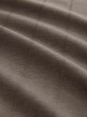 Neutral Modal Cotton Ribbed Textured Smart T-Shirt - Image 6 of 7