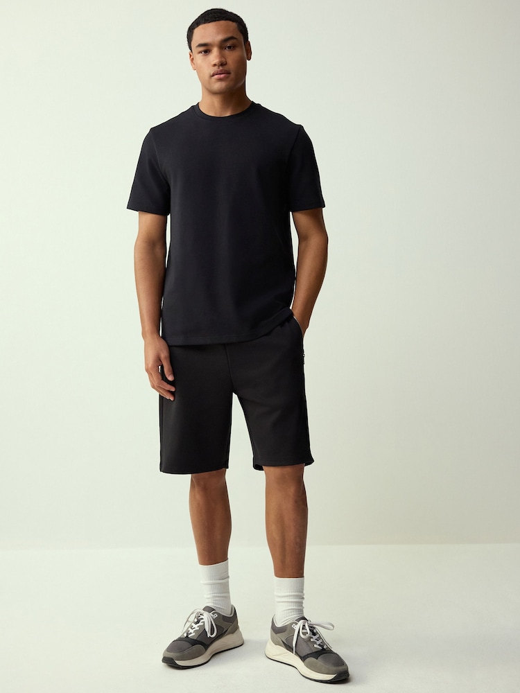 Black Regular Fit Smart Soft Touch Heavyweight T-Shirt - Image 2 of 4 Black Regular Fit Smart Soft Touch Heavyweight T-Shirt - Image 2 of 4