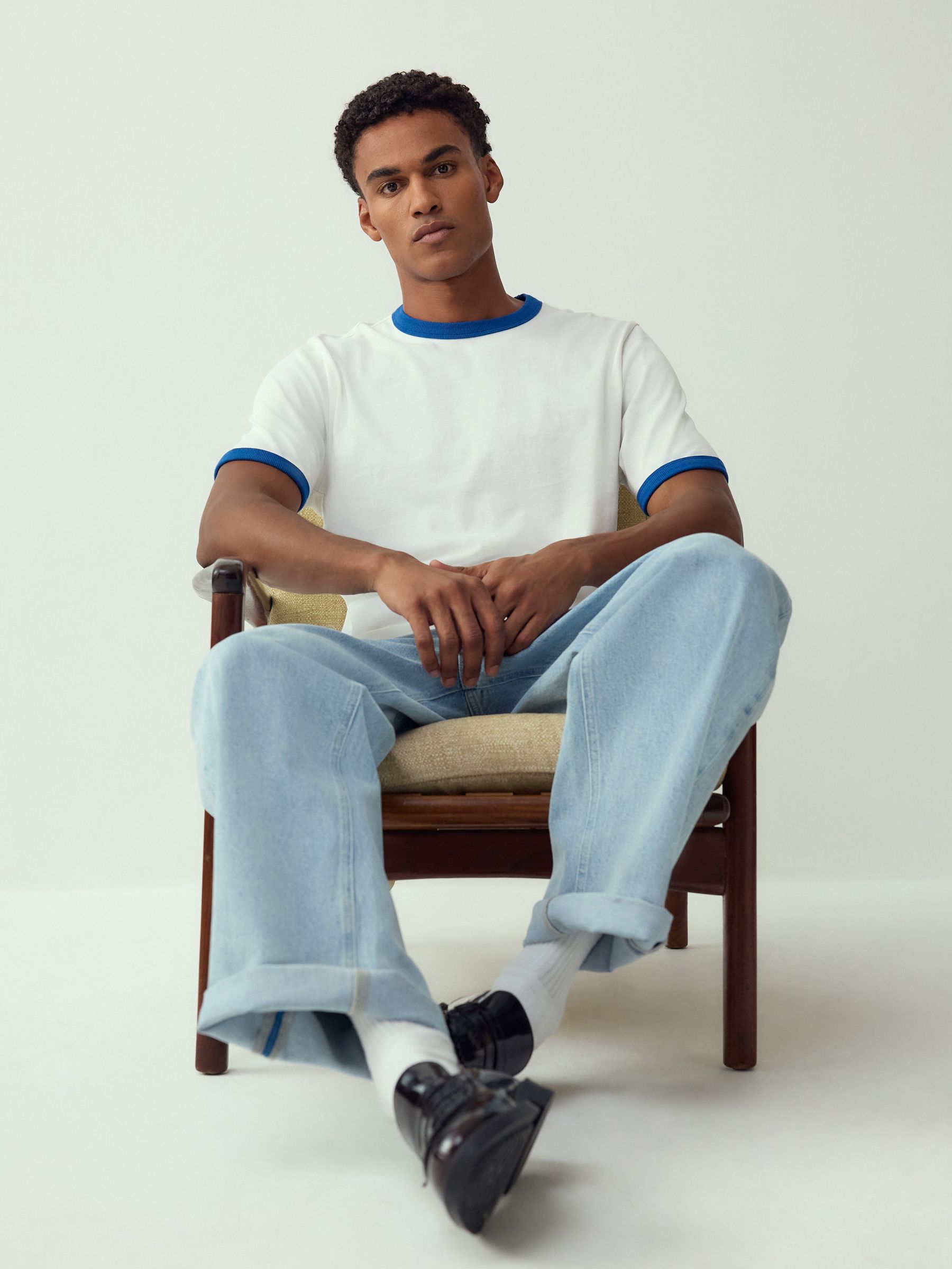 Buy White Ecru Regular Fit Ringer T-Shirt from the Next UK online shop