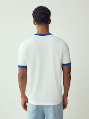 White Ecru Single Ringer T-Shirts - Image 3 of 7