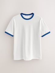 White Ecru Single Ringer T-Shirts - Image 5 of 7