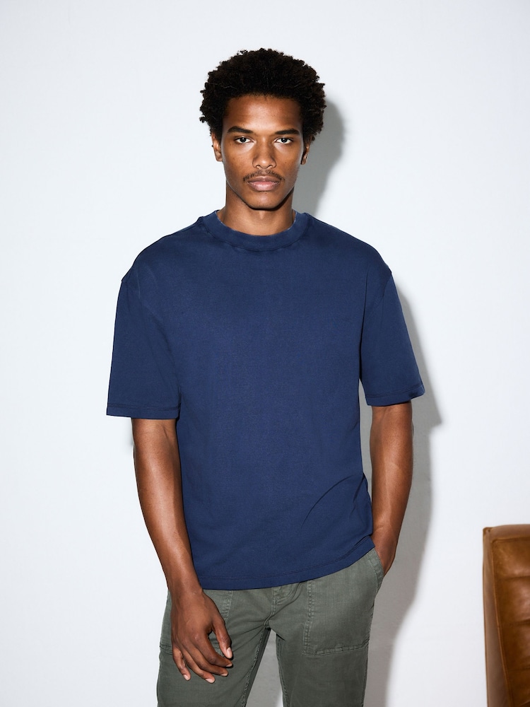 Blue Washed Heavyweight T-Shirt - Image 1 of 8