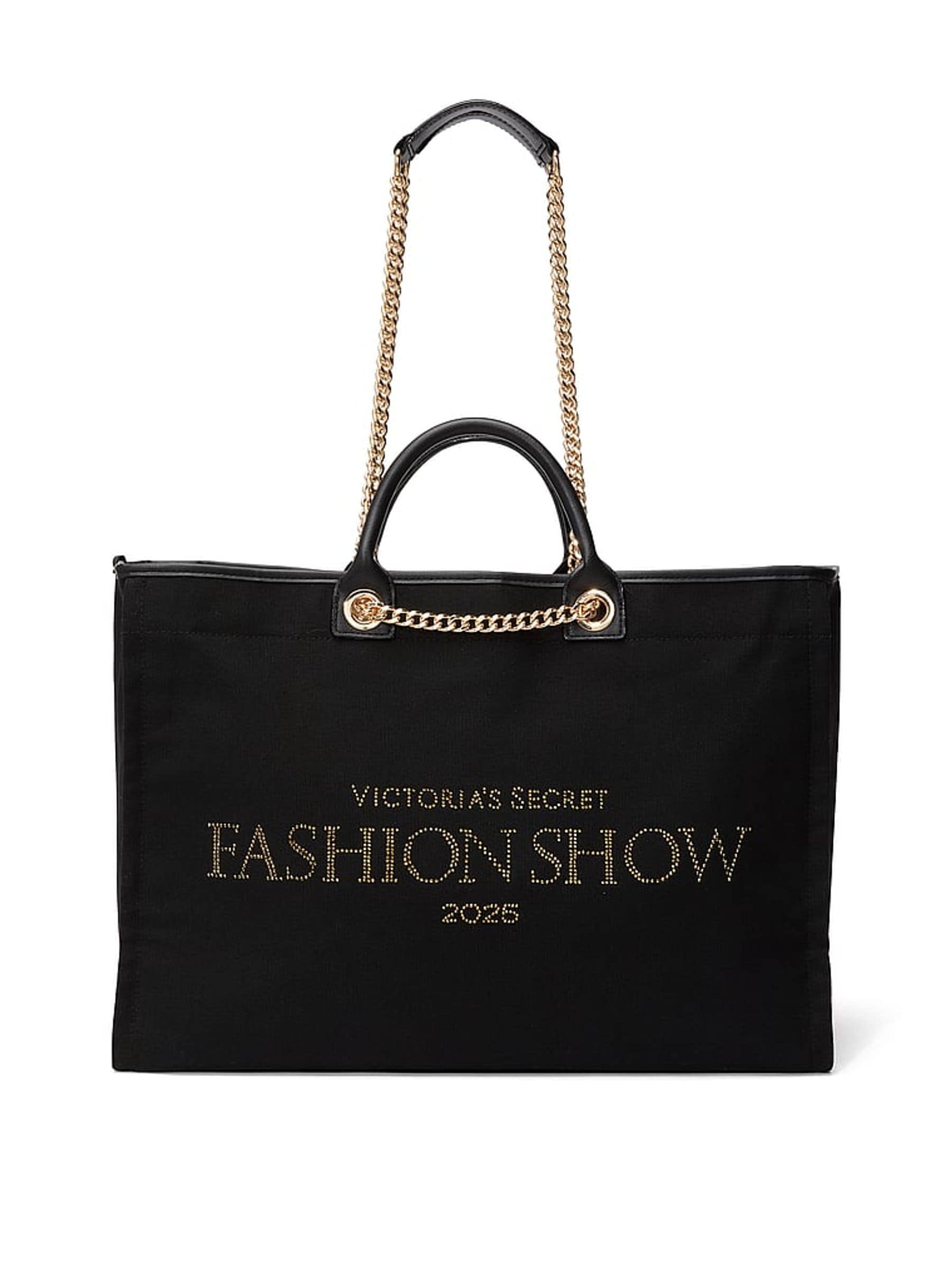 Buy Victoria's Secret Black & Gold Rhinestone Fashion Show Tote