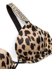 Victoria's Secret Leopard Brown Add 2 Cups Push Up Bombshell Shine Strap Bra - Image 3 of 3
