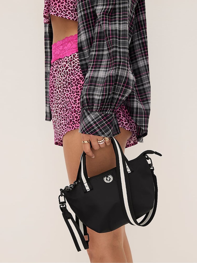 Victoria's Secret PINK Black Mini Cross-Body Tote Bag - Image 4 of 4