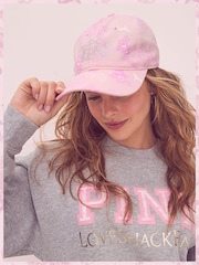 Victoria's Secret PINK Beaux Icons Pink Baseball Hat - Image 1 of 3