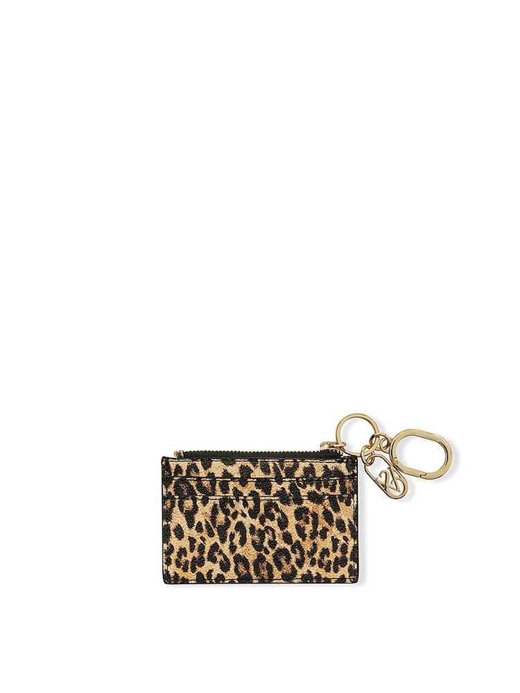 Victoria's Secret Leopard Brown Card Case Keyring - Image 2 of 2 Victoria's Secret Leopard Brown Card Case Keyring - Image 2 of 2