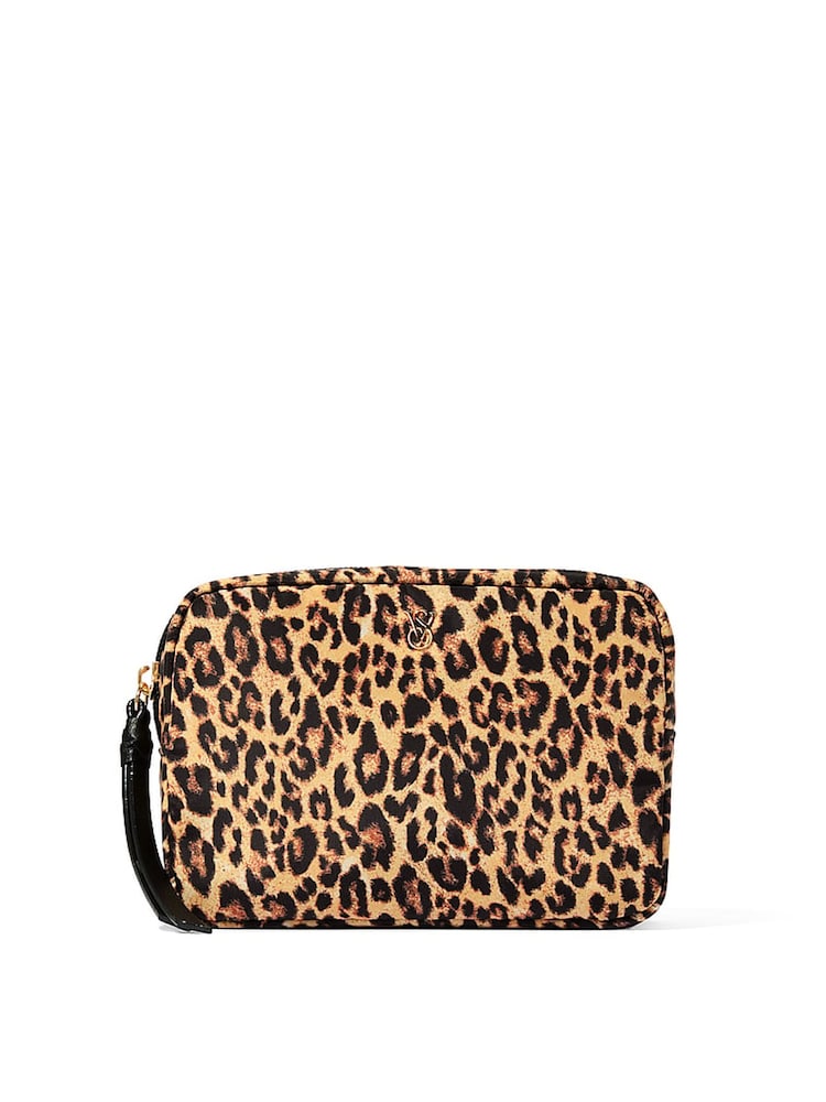 Victoria's Secret Leopard Brown Makeup Bag - Image 1 of 2 Victoria's Secret Leopard Brown Makeup Bag - Image 1 of 2