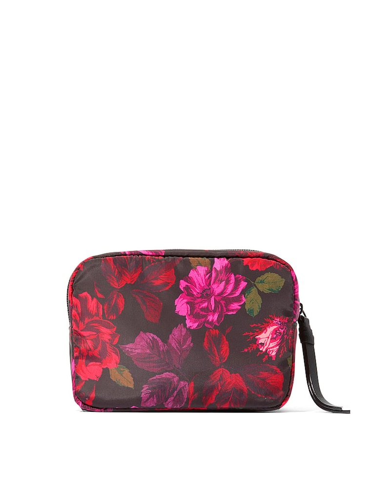 Victoria's Secret Black Floral Makeup Bag - Image 2 of 2