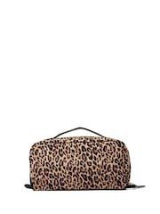 Victoria's Secret Leopard Brown 3 Piece Expandable Travel Make-Up Bag - Image 1 of 3