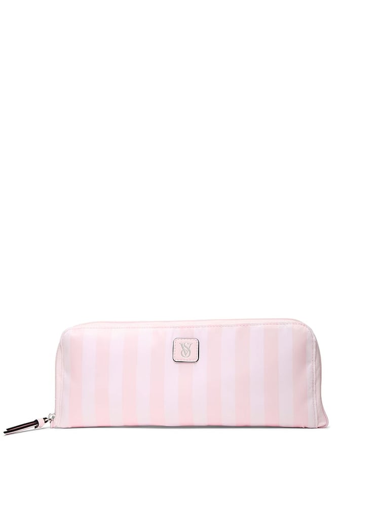 Victoria's Secret Iconic Stripe Pink Packable Weekender Bag - Image 1 of 4 Victoria's Secret Iconic Stripe Pink Packable Weekender Bag - Image 1 of 4